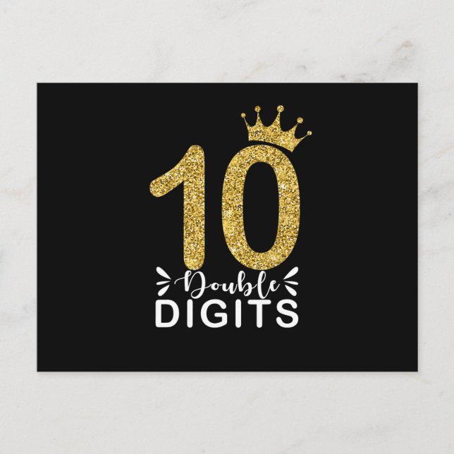 10 Jahre alte Geschenke doppelstellige Mädchen Kro Postkarte (Vorderseite)