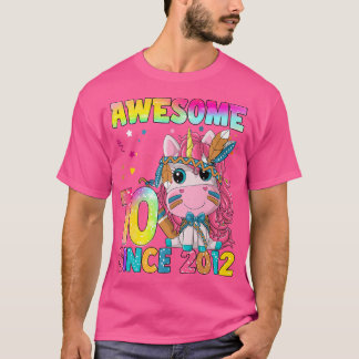 10 Jahre Alte Geschenke Girl Teens Niedlich Einhor T-Shirt