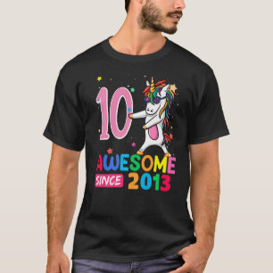 10 Jahre Alte Mädchen Teens Einhorn 10. Geburtstag T-Shirt