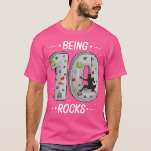 10 Jahre alter Rock Klettern 10. Geburtstagsabente T-Shirt