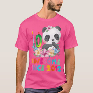 10 Jahre altes Mädchen Geburtstag Einhorn Panda Lo T-Shirt