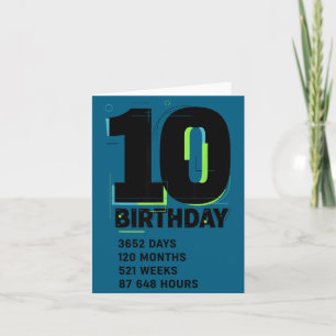 10 Jahre Awesome 10. Geburtstag Mädchen Junge D Karte