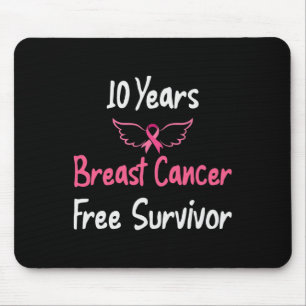 10 Jahre Brustkrebs frei rosa Brustkrebs Sur Mousepad