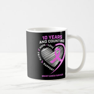 10 Jahre Brustkrebs Überlebenspenden für Frauen kö Kaffeetasse