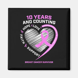 10 Jahre Brustkrebs Überlebenspenden für Frauen kö Magnet