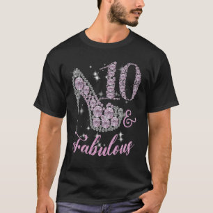 10 Jahre & fabelhaft Funkelnd Pumps Schuhe 10. Geb T-Shirt