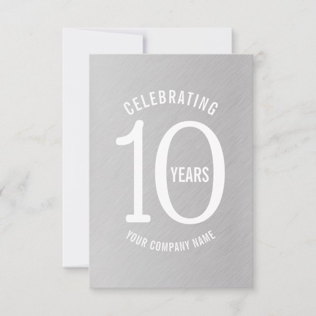 10 Jahre Firmenjubiläum Party Save The Date (Vorderseite)