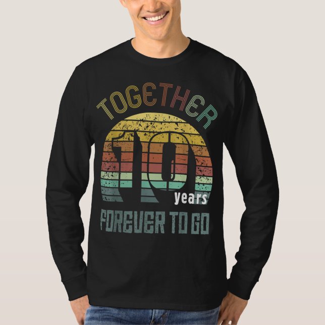10 Jahre Hochzeitspenden für Paare T-Shirt (Vorderseite)