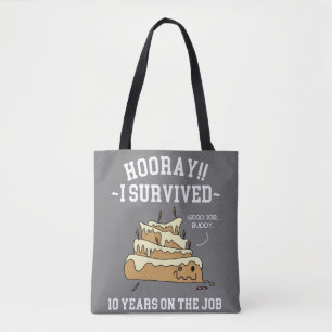 10 Jahre im Job überlebt 10 Jahre Dienstjubiläum Tasche