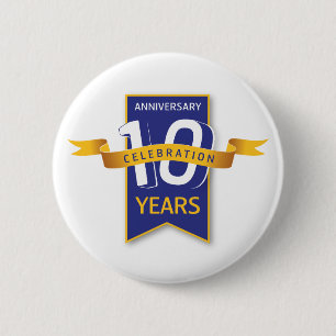 10 Jahre Jubiläumsdesign Button