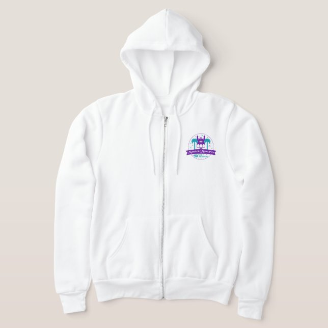 10 Jahre Logo Zippered Hoodie (Unisex) (Ablage )