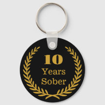 10 Jahre nüchtern, personalisierbar Sobriety Keepa