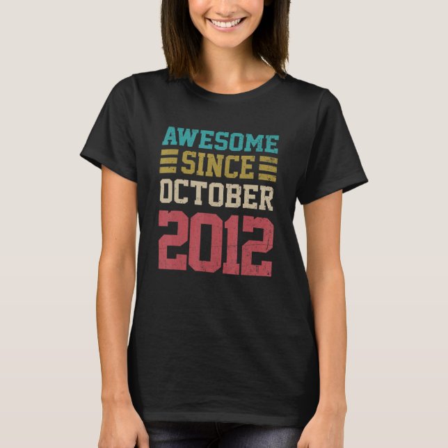 10 Jahre Phantastisch seit Oktober 2012 10. Geburt T-Shirt (Vorderseite)