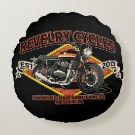 10 Jahre Revelry Cycles Cushion feiern Rundes Kissen