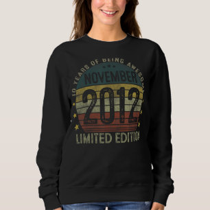 10 Jahre Vintag 10. Geburtstag November 2012 Sweatshirt