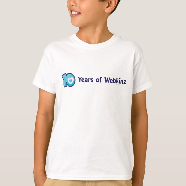 10 Jahre von Webkinz Logo T-Shirt (Vorderseite)