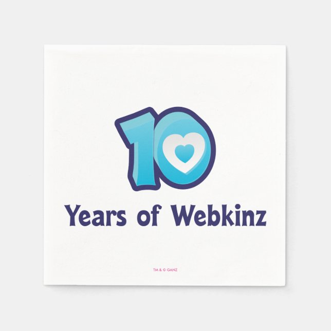 10 Jahre Webkinz-Logo Serviette (Vorderseite)