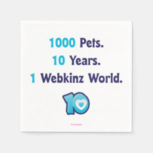 10 Jahre Webkinz-Statistiken Serviette