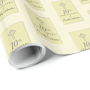 10. Jahrestag des Priesterkreuzkreuzes Geschenkpapier