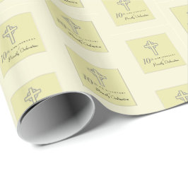 10. Jahrestag des Priesterkreuzkreuzes Geschenkpapier