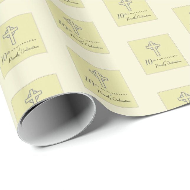 10. Jahrestag des Priesterkreuzkreuzes Geschenkpapier (Rolleneckpunkt)