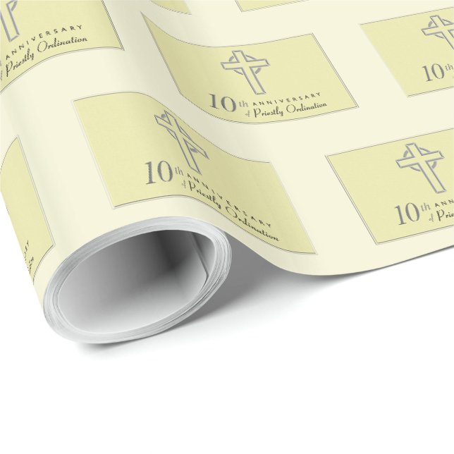 10. Jahrestag des Priesterkreuzkreuzes Geschenkpapier (Rolleneckpunkt)