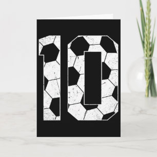 10-jähriger Fußballspieler zum Geburtstag Karte