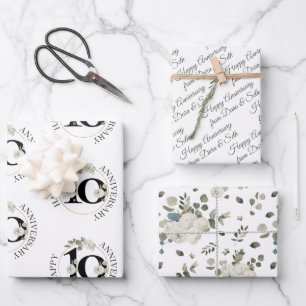 10-jähriges Hochzeitsjubiläum Geschenkpapier Set