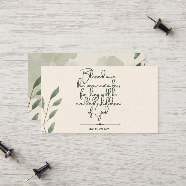 10 Jours d'écriture Verse Cartes | Matthieu 5:9 (Devant/Arrière en situation)