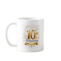 10. Jubiläum 10 Jahre Liebe Gold Design