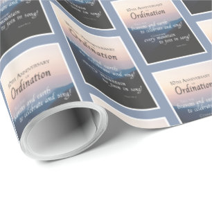 10. Jubiläum der Glückwunsch der Ordination Geschenkpapier