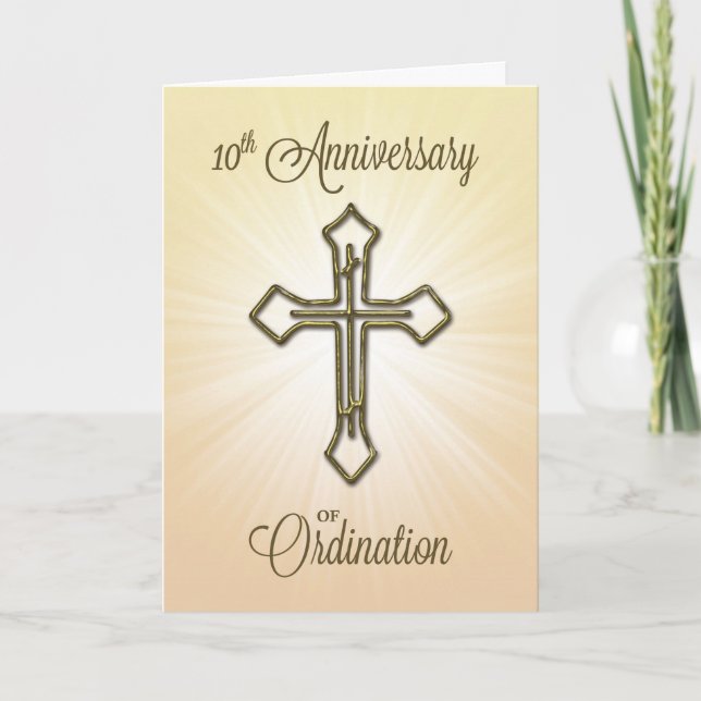 10. Jubiläum der Ordination, Gold Cross Karte (Vorderseite)