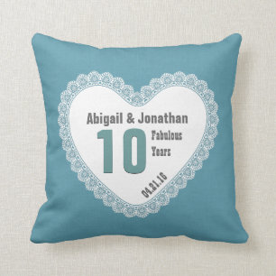 10. Jubiläum Lace Heart Custom V04 Kissen