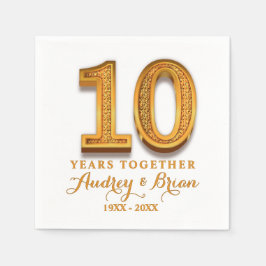 10. Jubiläum Personalisiert Serviette