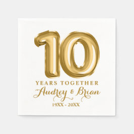 10. Jubiläum Personalisiert Serviette
