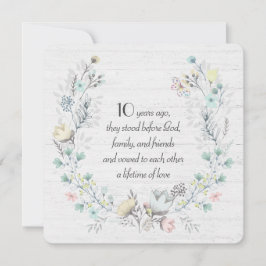 10. Jubiläumsschaden auf Holz Einladung