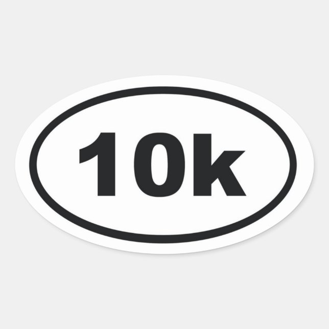 10 k ovaler aufkleber (Vorderseite)
