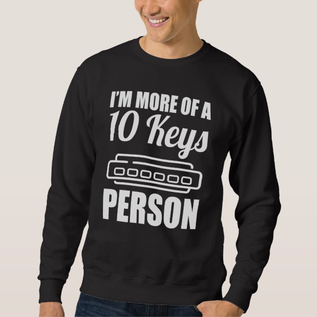10 Keys Person Harmonica Player Sweatshirt (Vorderseite)