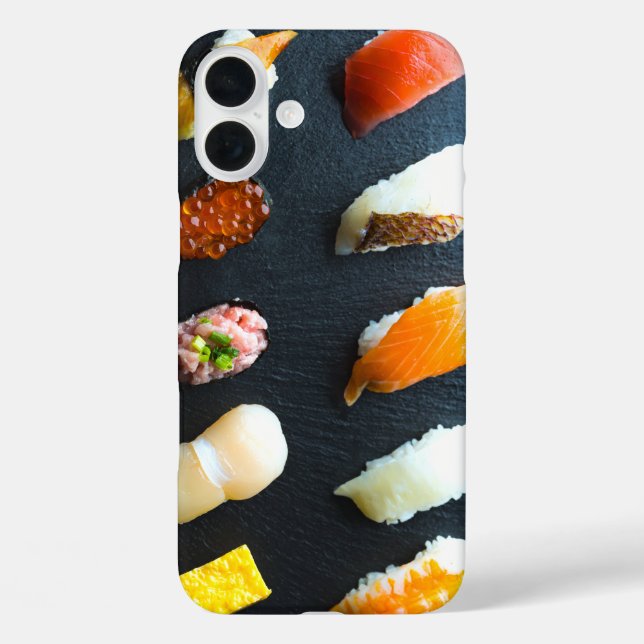 10 kinds of sushi iPhone 16 plus hülle (Rückseite)