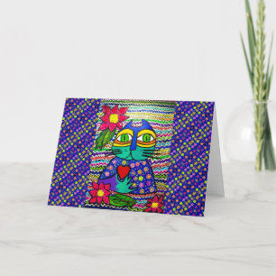 10 - Kisa le chat Carte de vœux