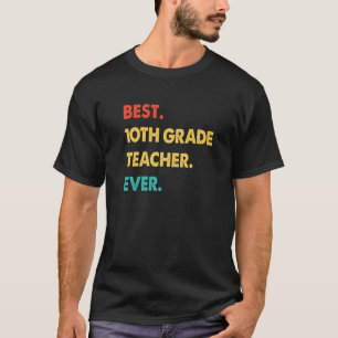 10. Klasse Lehrer Retro Bester 10. Klasse Lehrer E T-Shirt