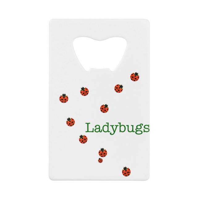 10 Ladybugs Kreditkartenflaschenöffner (Vorderseite)