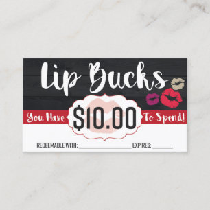 $10 Lippendollars Rabattkarte