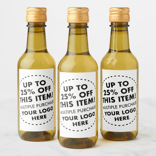 10 Mini Wein Flaschen Etiketten 25% Rabatt Bulk ka (Flaschen)