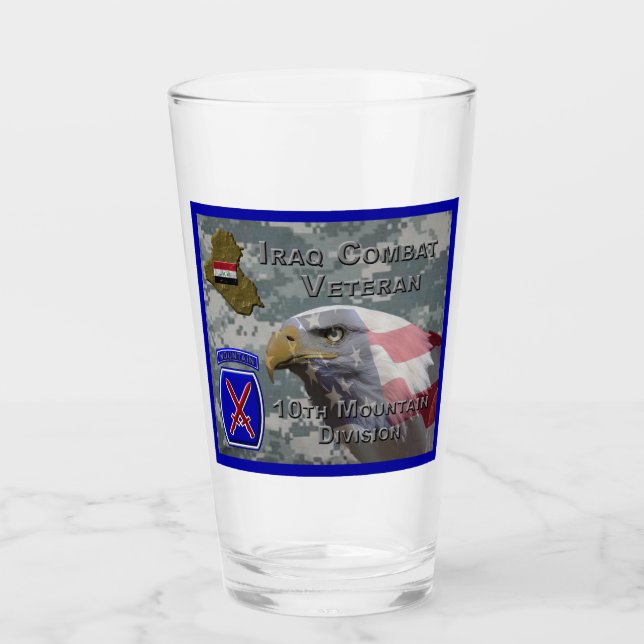 10. Mountain Div Iraq Combat Veteran Glas (Vorderseite)