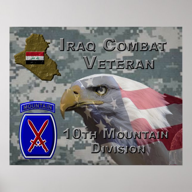 10. Mountain Div Iraq Combat Veteran Poster (Vorne)