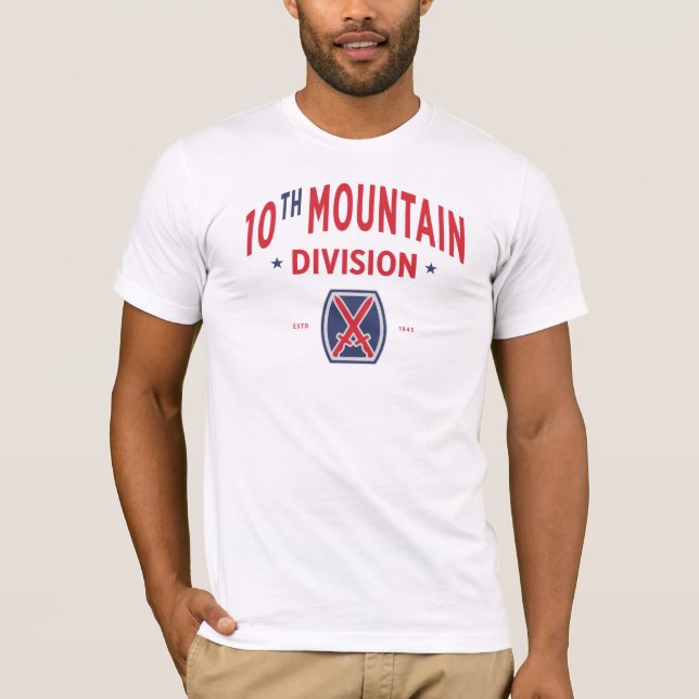 10. Mountain Division "Mountaineer" Abzeichen T-Shirt (Vorderseite)