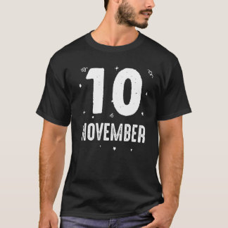 10. November Jubiläum Party Besondere Anlässe für T-Shirt