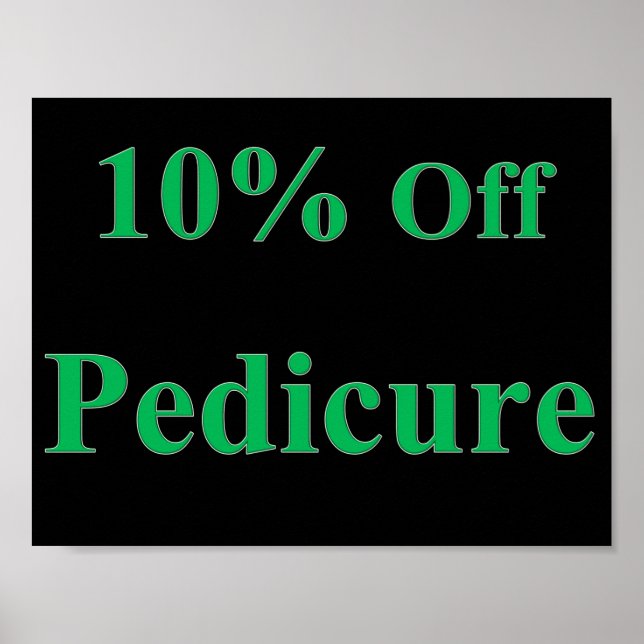 10% Off Pedicure Poster Matte (Vorne)