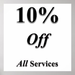 10% off Services Poster Matte
